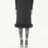 Falda Crepe Couture con plumas Falda Crepe Couture con plumas