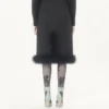 Falda Crepe Couture con plumas Falda Crepe Couture con plumas