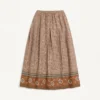 Falda de punto con estampado jacquard lurex Falda de punto con estampado jacquard lurex