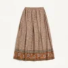 Falda de punto con estampado jacquard lurex Falda de punto con estampado jacquard lurex