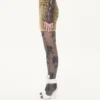 Falda de punto jacquard con estampado animal y lurex