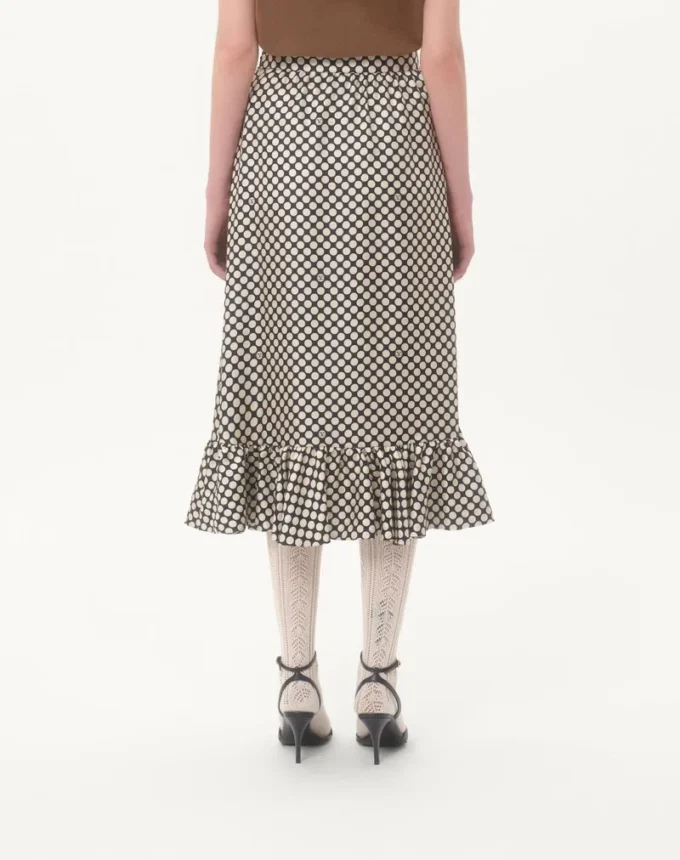 Falda de sarga con estampado Plus De Pois Falda de sarga con estampado Plus De Pois