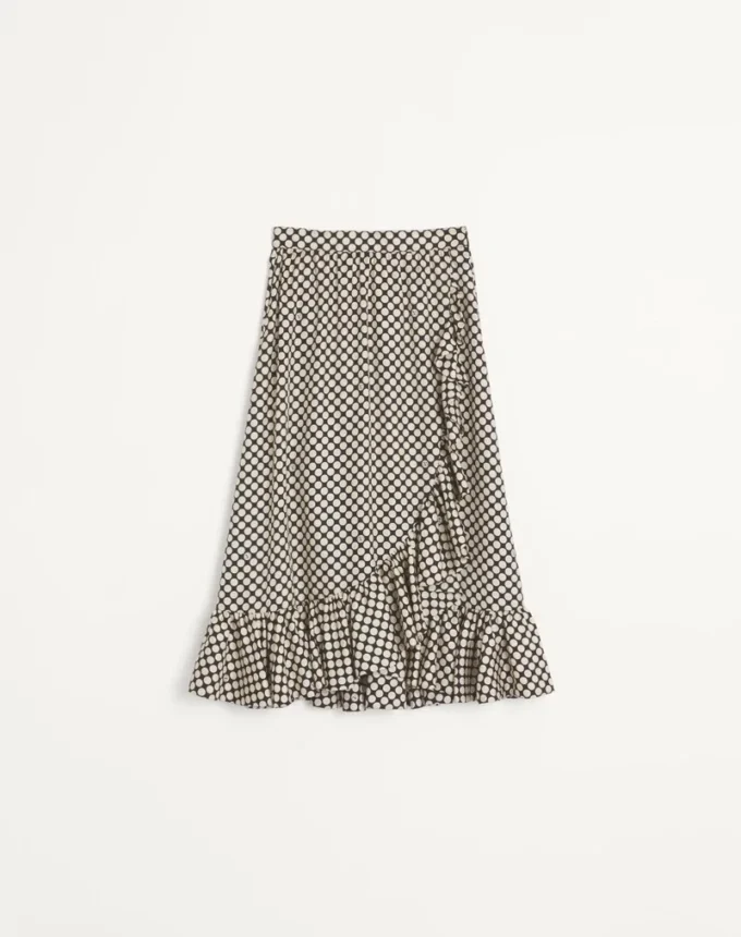Falda de sarga con estampado Plus De Pois Falda de sarga con estampado Plus De Pois