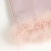 Falda de satén con plumas Falda de satén con plumas