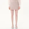Falda de tweed con cinta Falda de tweed con cinta