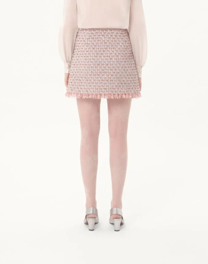 Falda de tweed con cinta Falda de tweed con cinta