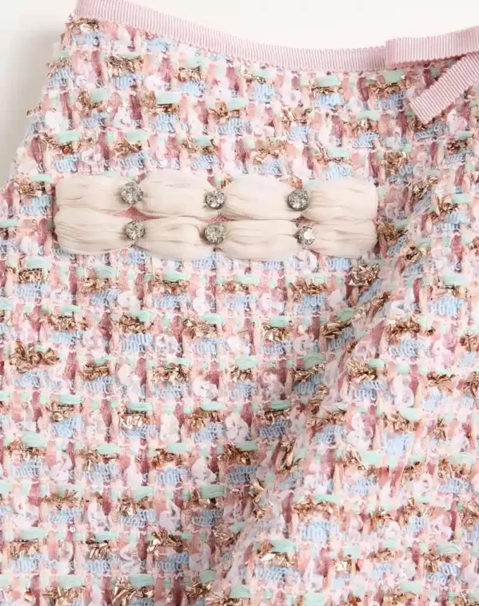 Falda de tweed con cinta Falda de tweed con cinta