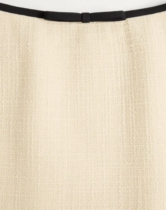 Falda lisa de tweed de lana Falda lisa de tweed de lana