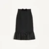 Falda midi de crepé couture Falda midi de crepé couture