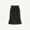 Falda midi de crepé couture Falda midi de crepé couture
