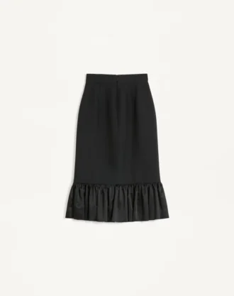 Falda midi de crepé couture Falda midi de crepé couture