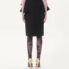 Falda midi de crepé couture Falda midi de crepé couture