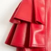 Falda midi de cuero Falda midi de cuero