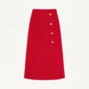 Falda midi de georgette Falda midi de georgette