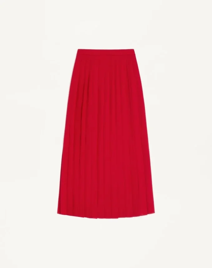 Falda midi de georgette Falda midi de georgette