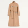 Gabardina cruzada de Valentino en fieltro de lana con inserciones de Ayers Gabardina cruzada de Valentino en fieltro de lana con inserciones de Ayers