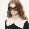 Gafas redondas de acetato con un estilo dramático de los años 60 Gafas redondas de acetato con un estilo dramático de los años 60