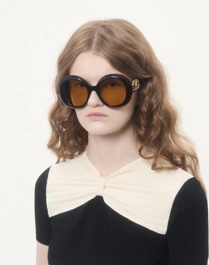 Gafas redondas de acetato con un estilo dramático de los años 60 Gafas redondas de acetato con un estilo dramático de los años 60