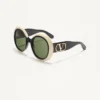 Gafas redondas de acetato con un estilo dramático de los años 60 Gafas redondas de acetato con un estilo dramático de los años 60
