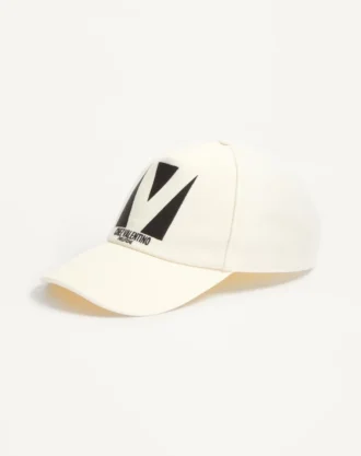 Gorra de béisbol de algodón con bordado de Chez Valentino