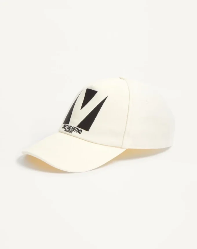 Gorra de béisbol de algodón con bordado de Chez Valentino
