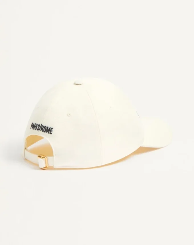 Gorra de béisbol de algodón con bordado de Chez Valentino
