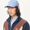 Gorra de béisbol de denim con bordado de Chez Valentino