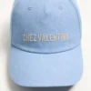 Gorra de béisbol de denim con bordado de Chez Valentino