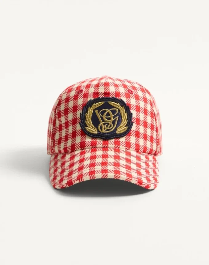 Gorra de béisbol Valentino Garavani de algodón y lana con parche Gorra de béisbol Valentino Garavani de algodón y lana con parche