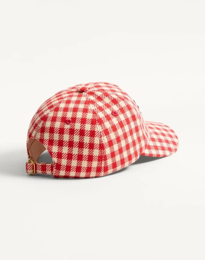 Gorra de béisbol Valentino Garavani de algodón y lana con parche Gorra de béisbol Valentino Garavani de algodón y lana con parche