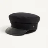 Gorra de lana VLogo Signature con visera de cuero