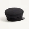 Gorra de lana VLogo Signature con visera de cuero