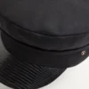 Gorra de lana VLogo Signature con visera de cuero