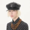 Gorra de piel con el logotipo Vlogo de Valentino Garavani