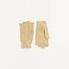 Guantes de punto sin dedos en lurex