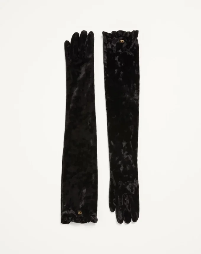 Guantes largos de chenilla VLogo Signature