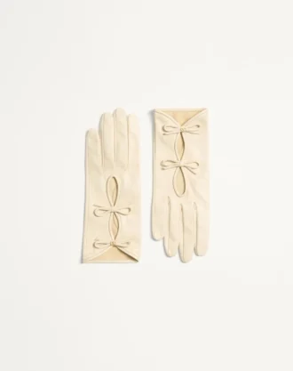 Guantes VLogo Signature de piel napa con lazos