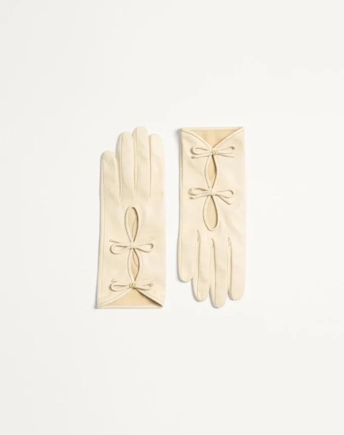 Guantes VLogo Signature de piel napa con lazos