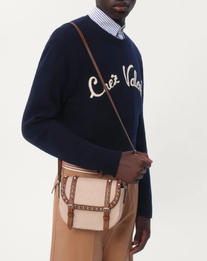 Jersey de cuello redondo de lana con bordado Chez Valentino Jersey de cuello redondo de lana con bordado Chez Valentino