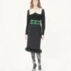 Falda Crepe Couture con plumas Falda Crepe Couture con plumas