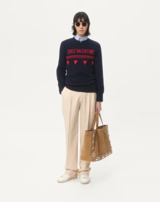 Jersey de lana con motivo jacquard Chez Valentino