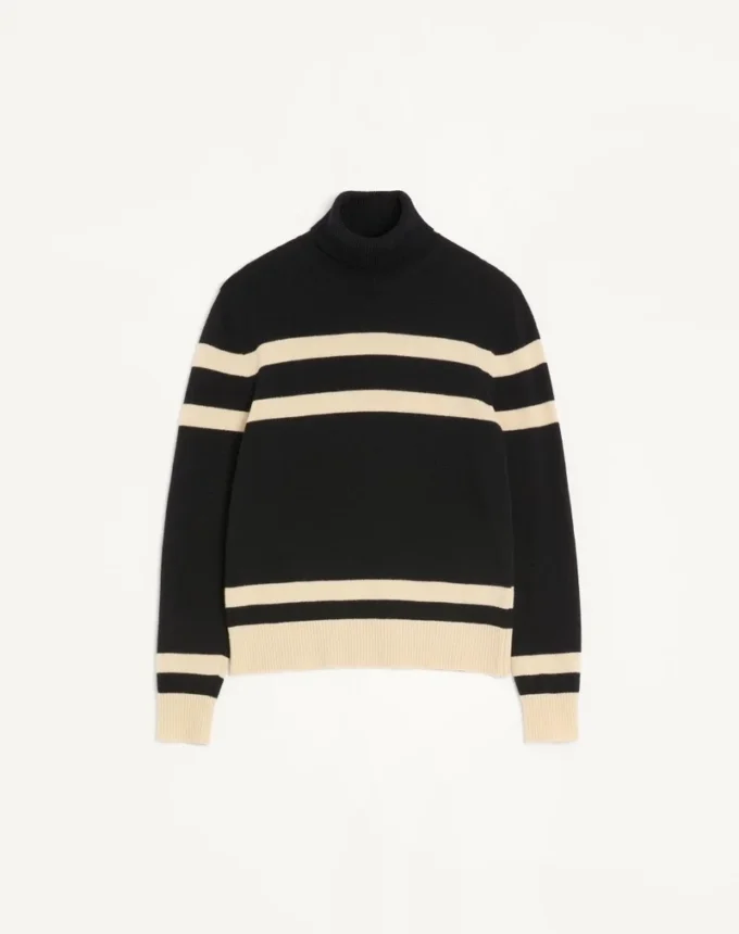 Jersey de lana de cuello alto Valentino con bordado Vlogo Jersey de lana de cuello alto Valentino con bordado Vlogo