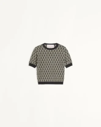 Jersey de lana jacquard Toute La V Jersey de lana jacquard Toute La V