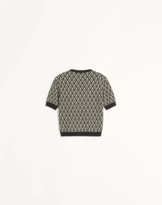 Jersey de lana jacquard Toute La V Jersey de lana jacquard Toute La V