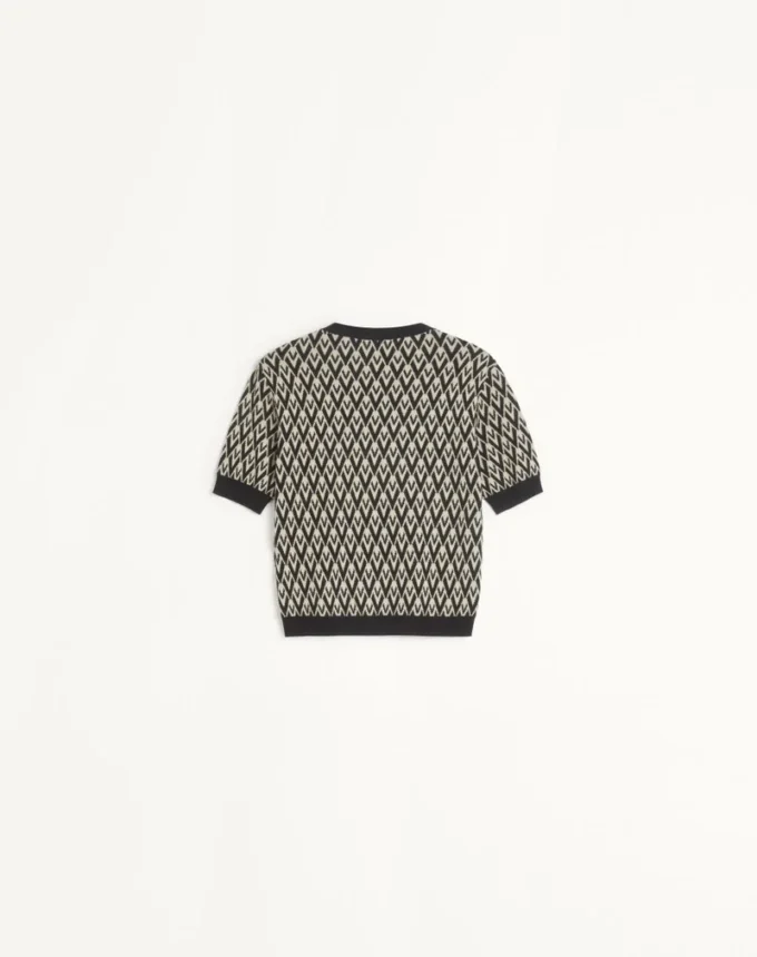 Jersey de lana jacquard Toute La V Jersey de lana jacquard Toute La V