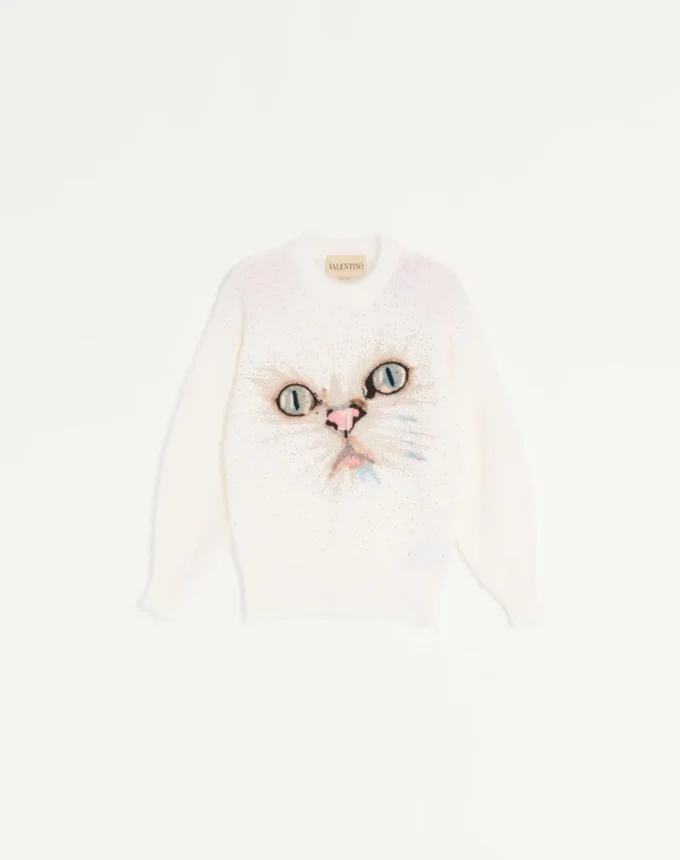 Jersey de lana mohair bordado Jersey de lana mohair bordado