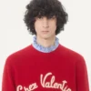 Jersey de lana Valentino con bordado Chez Valentino y pantera Jersey de lana Valentino con bordado Chez Valentino y pantera