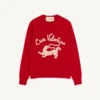 Jersey de lana Valentino con bordado Chez Valentino y pantera Jersey de lana Valentino con bordado Chez Valentino y pantera
