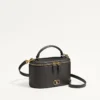 Mini bolso de mano Vlogo Signature en piel de becerro granulada