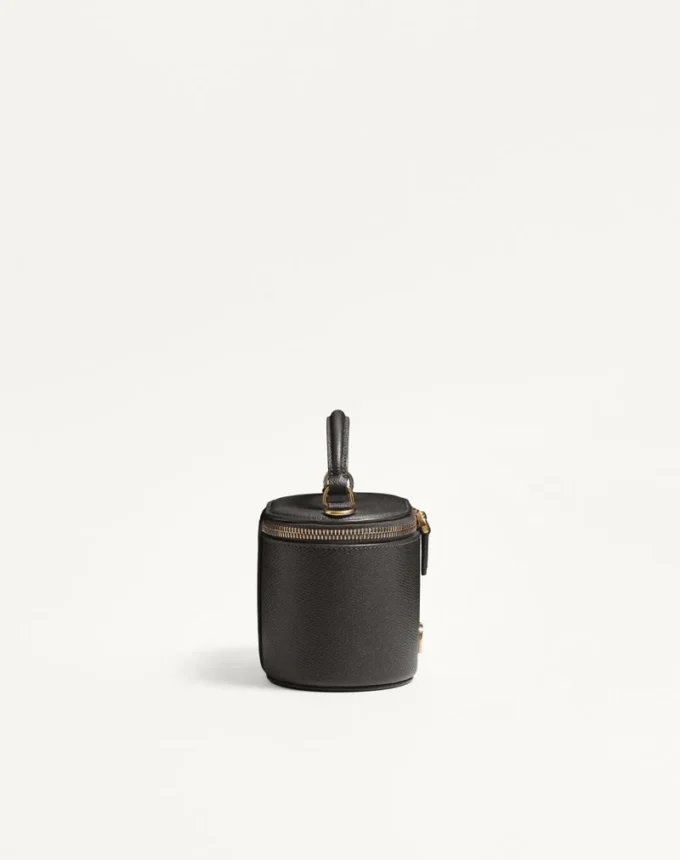 Mini bolso de mano Vlogo Signature en piel de becerro granulada